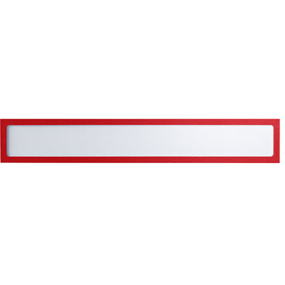 Magnetic display pocket, for headings, A3 landscape / A2 portrait, 435 x 60 mm, red frame, pack of 10.