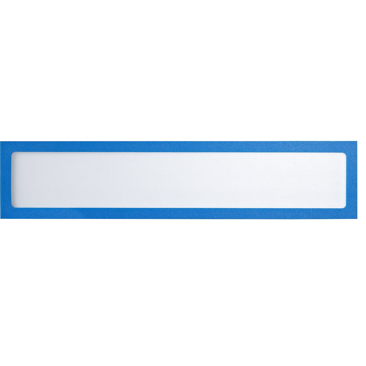 Magnetic display pocket, for headings, A4 landscape / A3 portrait, 312 x 60 mm, blue frame, pack of 10.