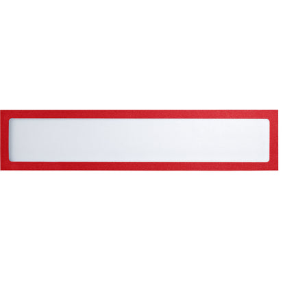 Magnetic display pocket, for headings, A4 landscape / A3 portrait, 312 x 60 mm, red frame, pack of 10.