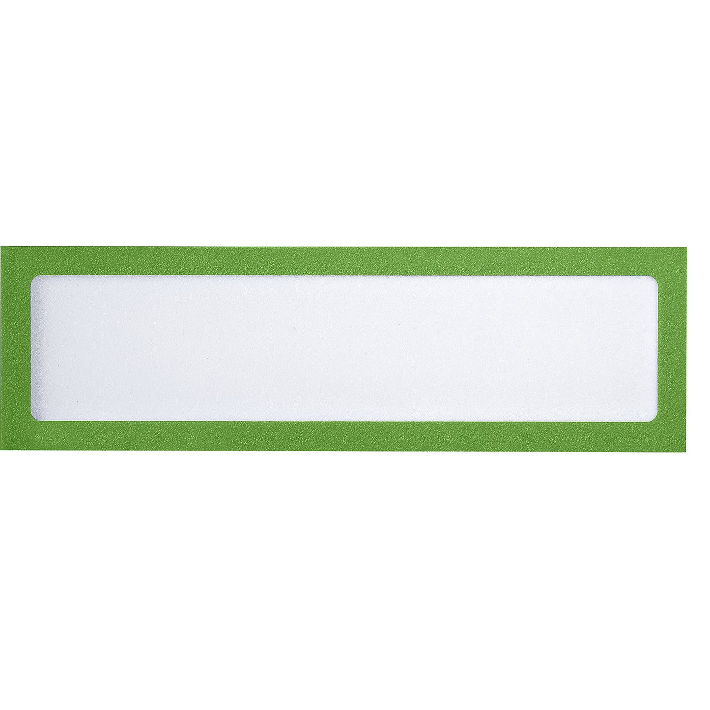 Magnetic display pocket, for headings, A4 portrait / A5 landscape, 225 x 60 mm, green frame, pack of 10.