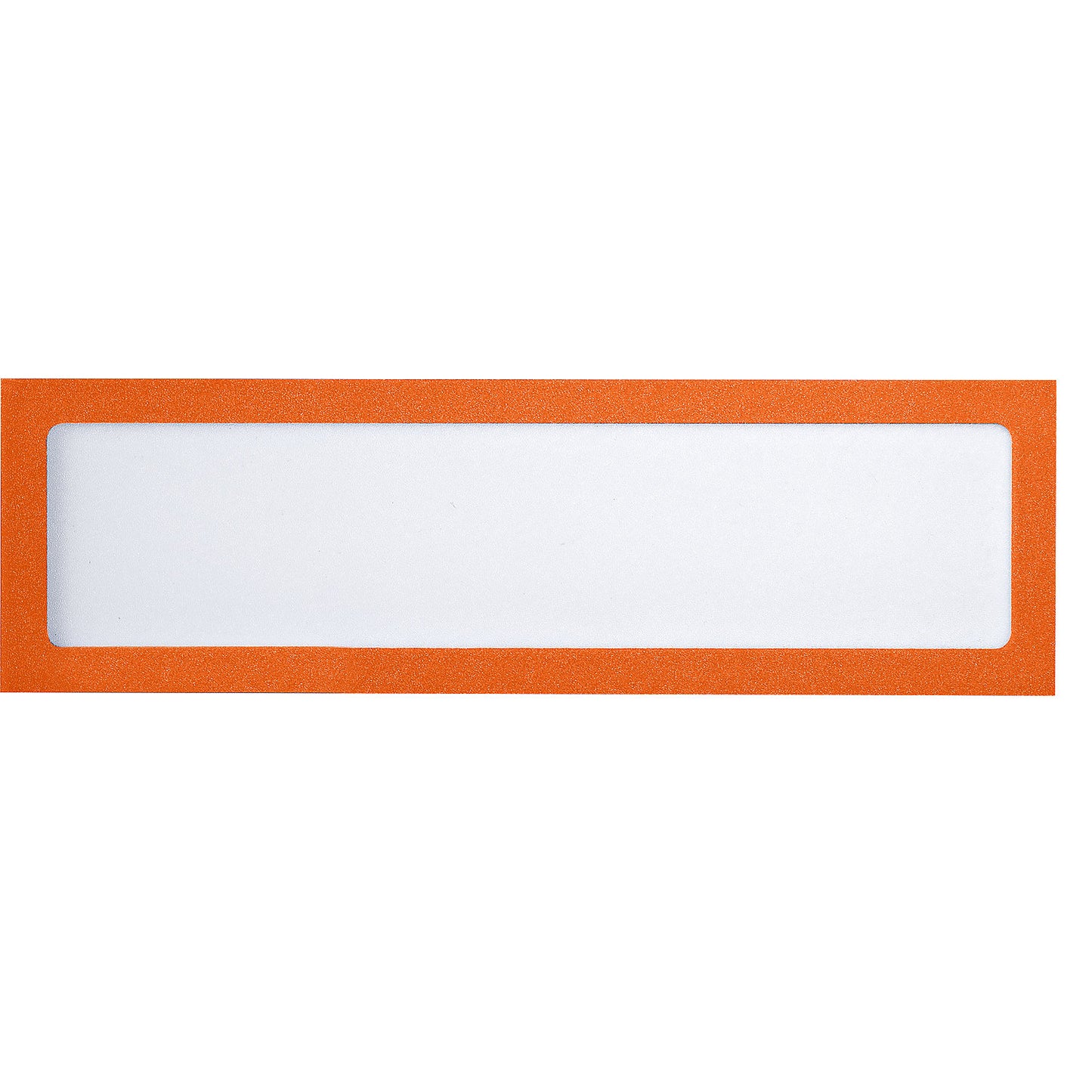 Magnetic display pocket, for headings, A4 portrait / A5 landscape, 225 x 60 mm, orange frame, pack of 10.