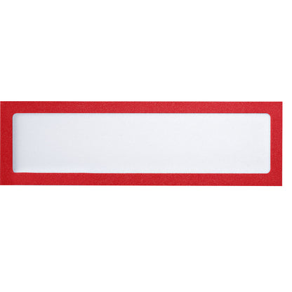 Magnetic display pocket, for headings, A4 portrait / A5 landscape, 225 x 60 mm, red frame, pack of 10.