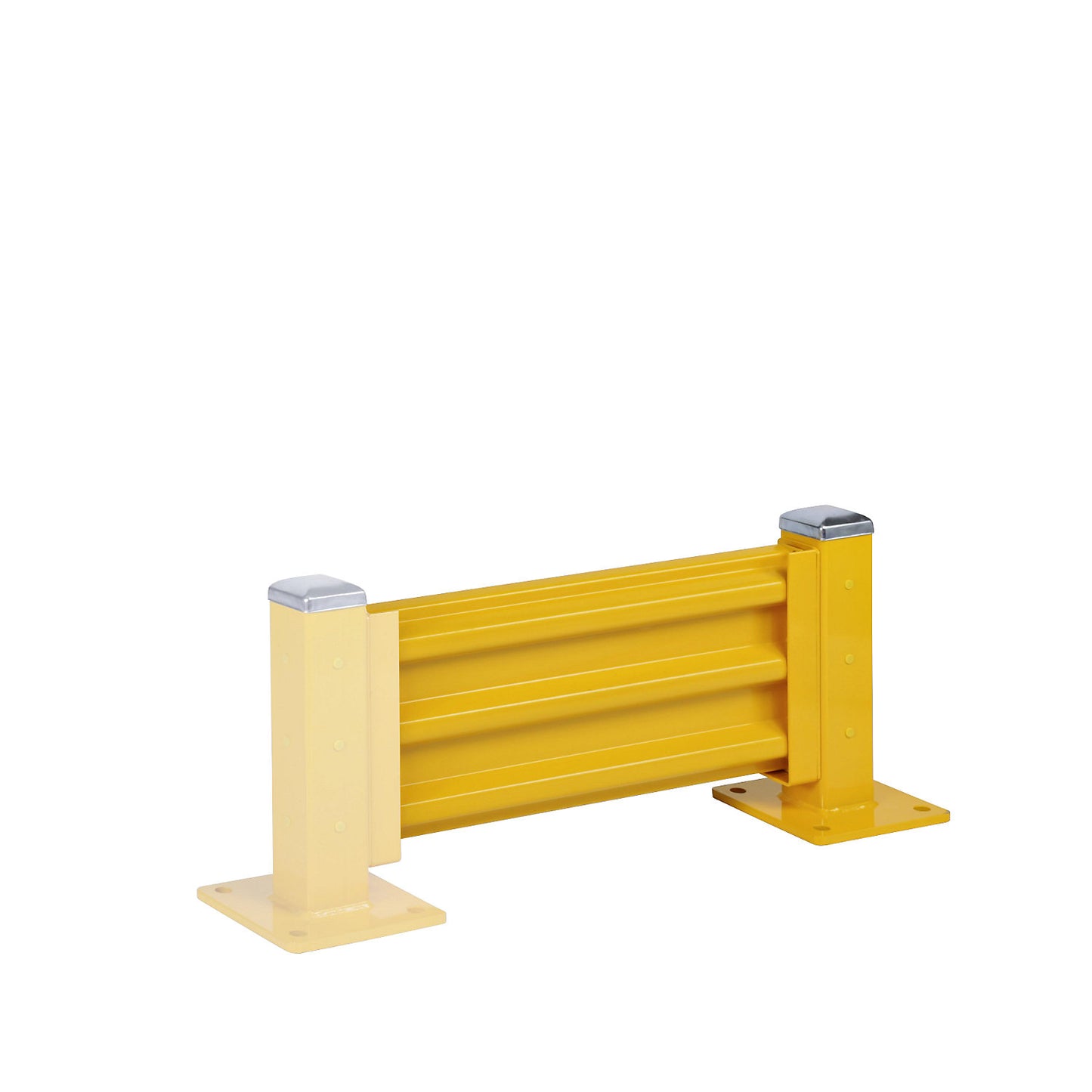 Crash protection wall, height 480 mm, 1 wall section, length 762 mm, extension section incl. 1 post.