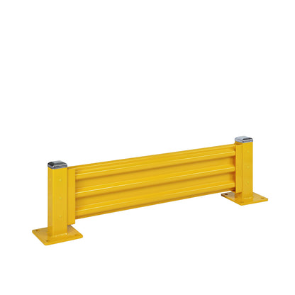 Crash protection wall, height 480 mm, 1 wall section, length 1372 mm, standard section incl. 2 posts.