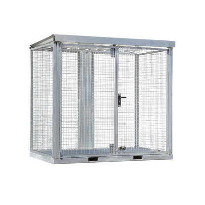 Assembled mesh gas cylinder cage, 60 cylinders with Ø 230 mm, grate floor.