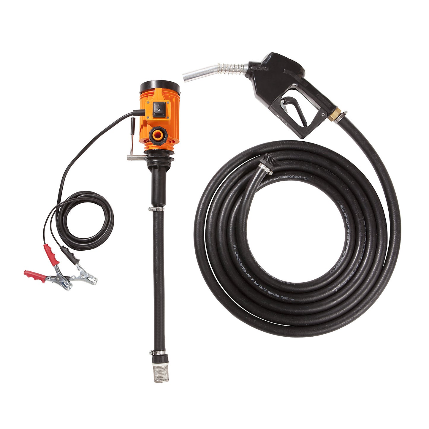 Electric drum pump, 12 V, automatic piston valve.