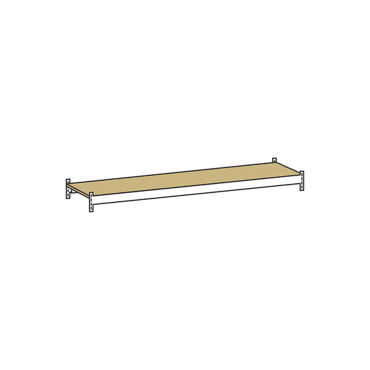 Additional shelf level with moulded chipboard, width 1500 mm, depth 400 mm.