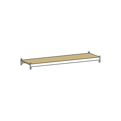 Additional shelf level with moulded chipboard, width 1500 mm, depth 500 mm.