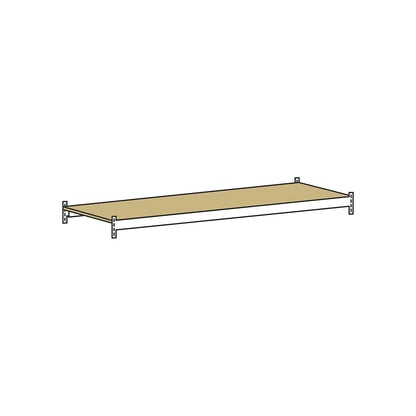 Additional shelf level with moulded chipboard, width 1500 mm, depth 800 mm.