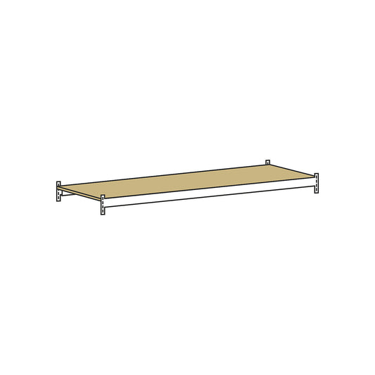 Additional shelf level with moulded chipboard, width 1500 mm, depth 800 mm.