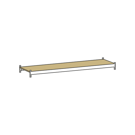 Additional shelf level with moulded chipboard, width 2000 mm, depth 500 mm.