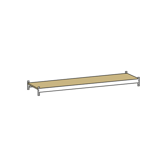 Additional shelf level with moulded chipboard, width 2250 mm, depth 400 mm.