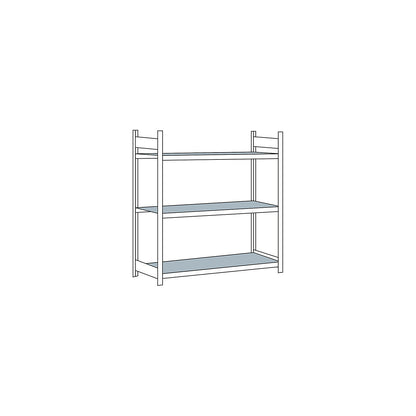 Wide span shelving unit, plug-in, HxWxD 2000 x 1500 x 800 mm, steel shelves, standard shelf unit.