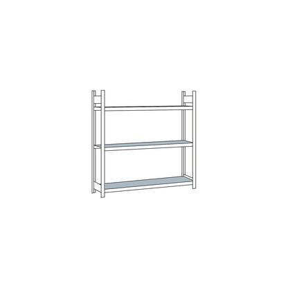 Wide span shelving unit, plug-in, HxWxD 2000 x 2000 x 400 mm, steel shelves, standard shelf unit.