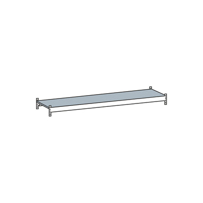 Additional level with steel shelf, width 1500 mm, depth 400 mm.