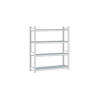 Wide span shelving unit, plug-in, HxWxD 2500 x 2500 x 600 mm, steel shelves, standard shelf unit.