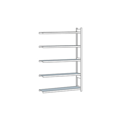 Wide span shelving unit, plug-in, HxWxD 3000 x 2000 x 400 mm, steel shelves, extension shelf unit.