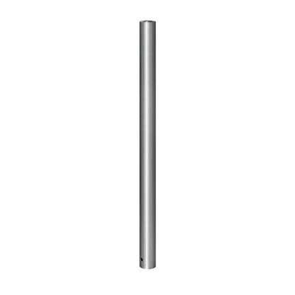 Stainless steel barrier post, with flat head, for concreting in with floor anchor, Ø 76 mm.