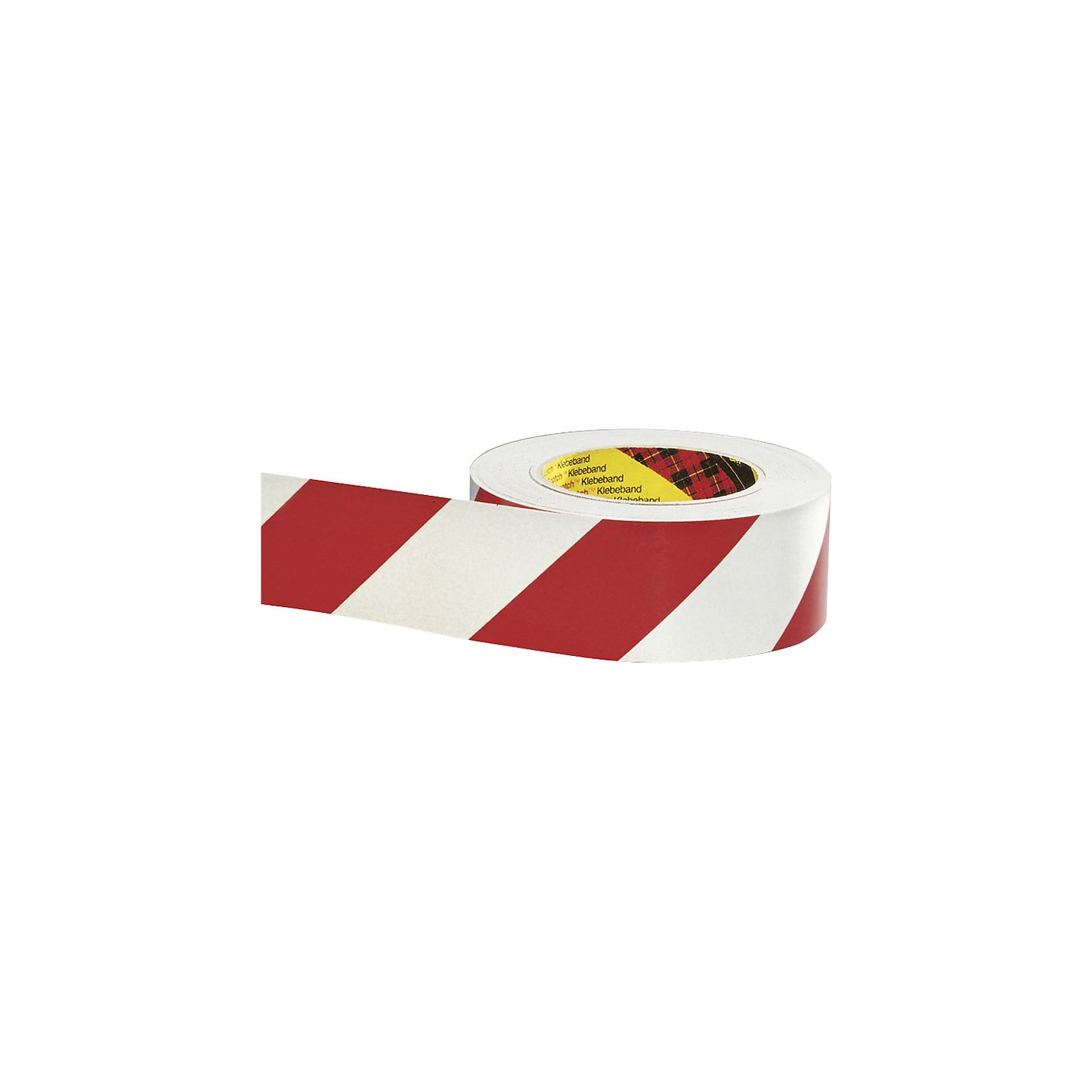 Hazard warning tape, self adhesive, retroreflective, pack of 2 rolls, red-white.