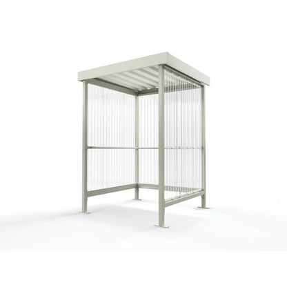 Canopy Jena Maxi, three-sided shelter, WxD 1500 x 1500 mm, grey white.