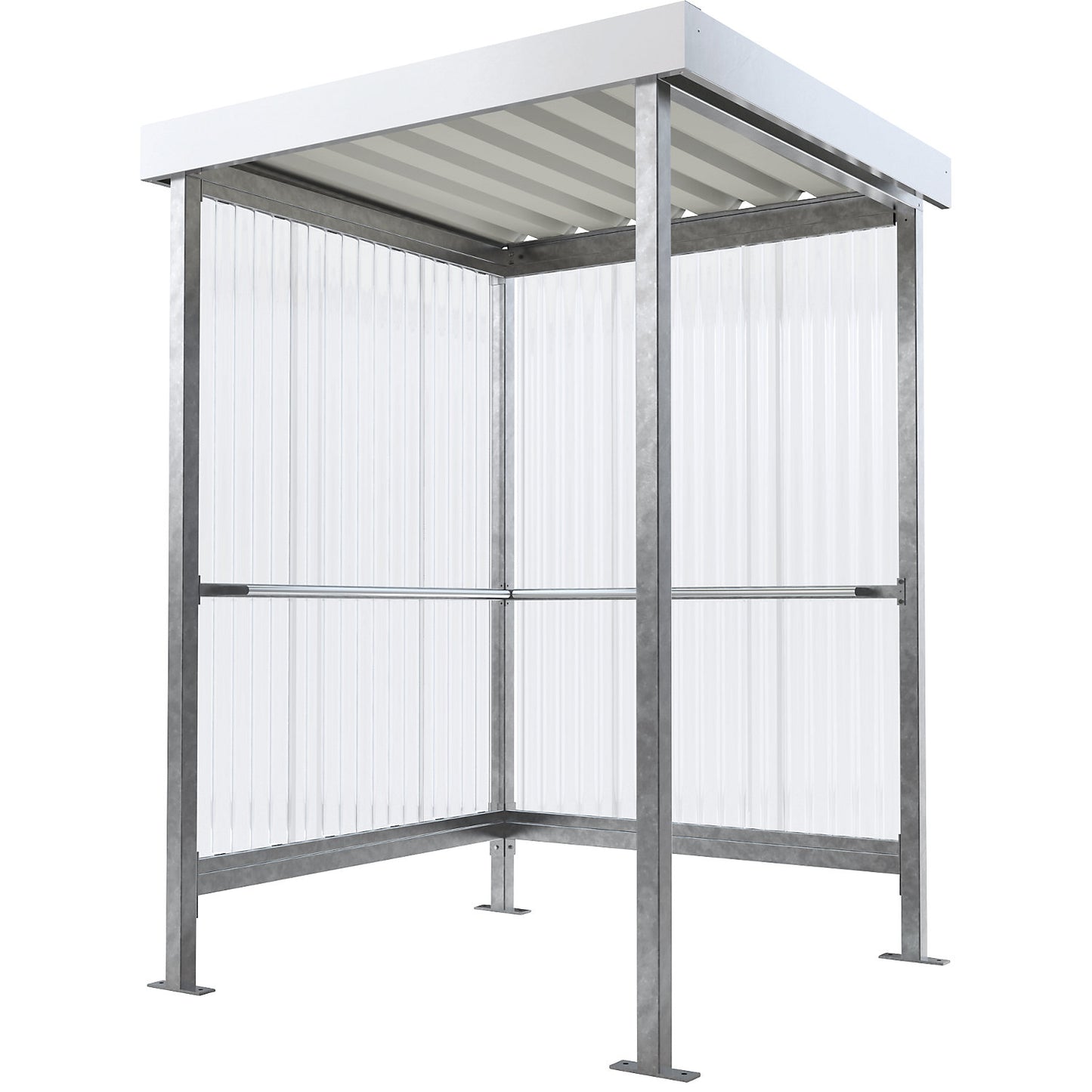 Canopy Jena Maxi, two-sided shelter, WxD 1500 x 1500 mm, hot dip galvanised.