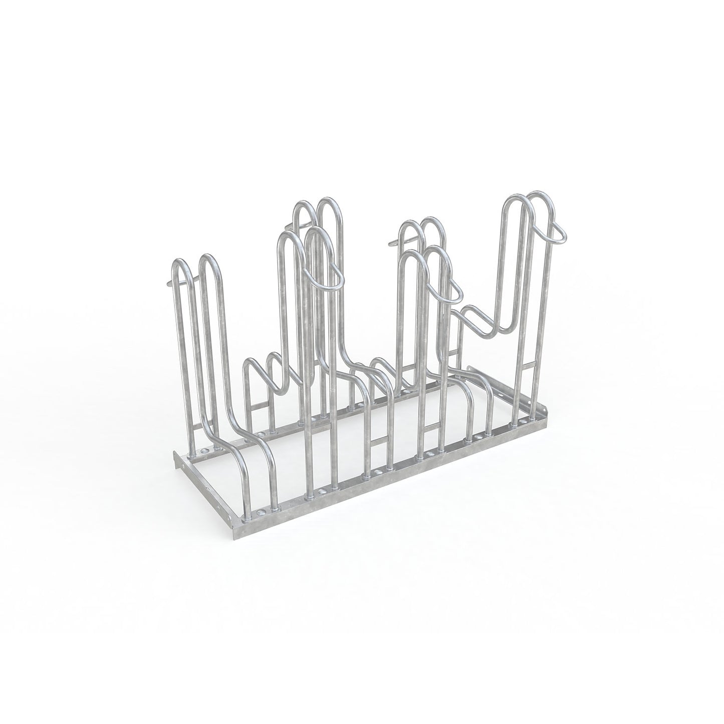 Bicycle stand, double sided, 6 parking spaces, tyre width up to 55 mm.