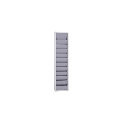 Planning board, with 10 rails, single row, HxWxD 1280 x 315 x 74 mm, grey.