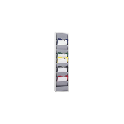 Planning board, with 10 rails, single row, HxWxD 1280 x 315 x 74 mm, grey.