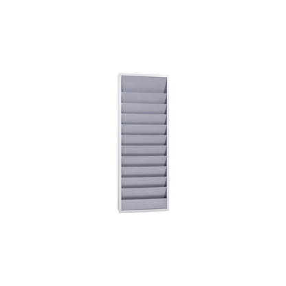 Planning board, with 10 rails, double row, HxWxD 1280 x 554 x 74 mm, grey.