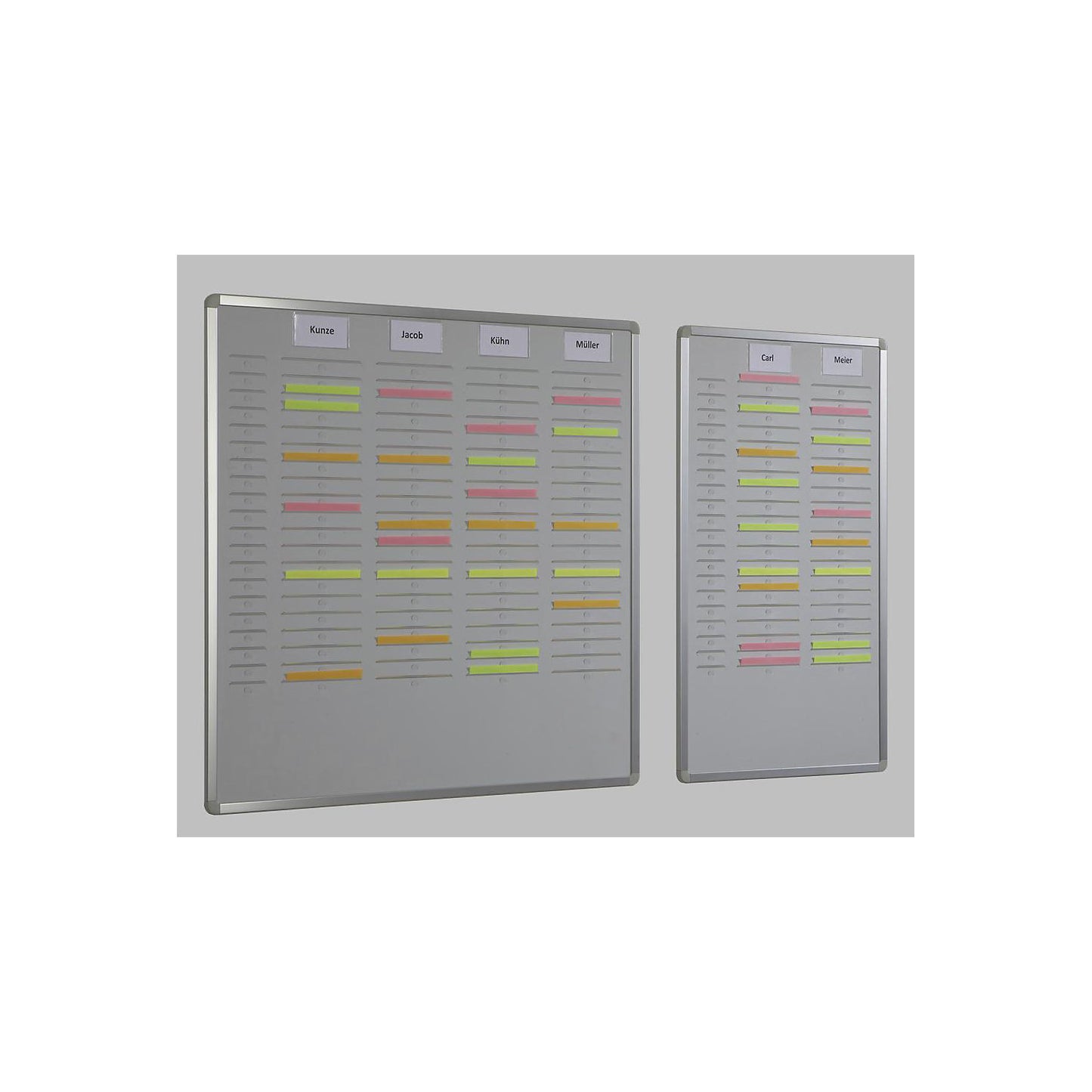 Orga Easy planning board, height 900 mm, for A5 vertical, width 535 mm, double row.