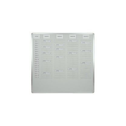 Orga Easy planning board, height 900 mm, for A5 vertical, width 915 mm, four row.