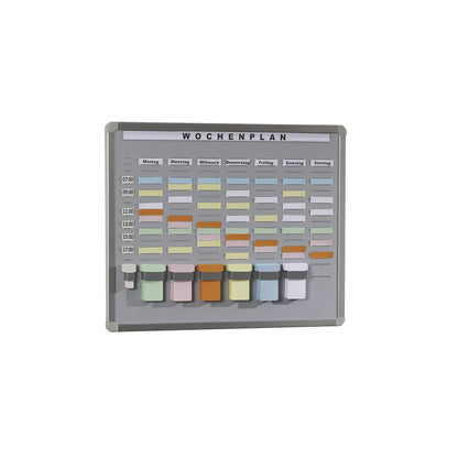 T-Card system board, hard foam support plate, grey, WxH 468 x 608 mm, with 20 compartments and 7 rows.