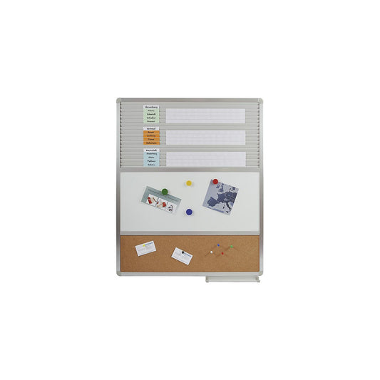 Multi-purpose board, universal, width 705 mm, insert board, whiteboard and pinboard.