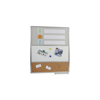 Multi-purpose board, universal, width 705 mm, insert board, whiteboard and pinboard.