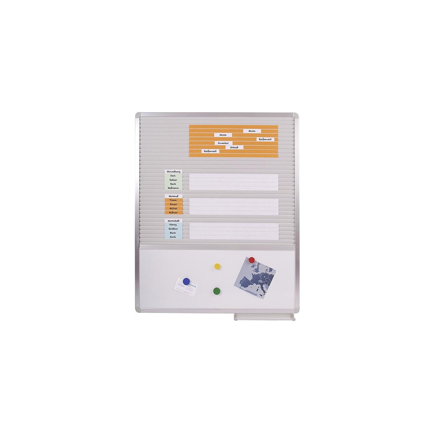 Multi-purpose board, universal, width 705 mm, insert board and whiteboard.