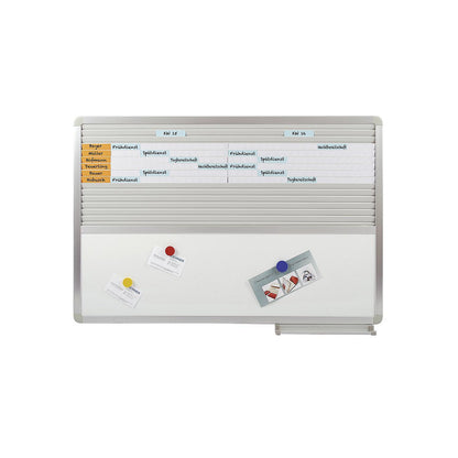 Multi-purpose board, universal, width 800 mm, insert board and whiteboard.