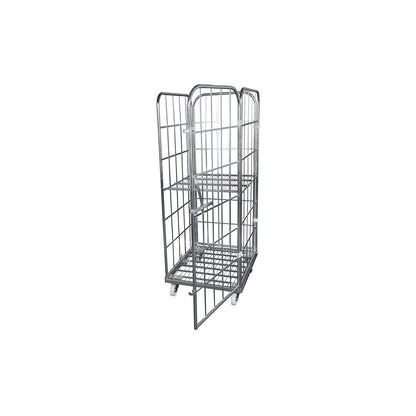 Steel roll container, 4-sided, overall height 1830 mm, 1 front panel, one-part.