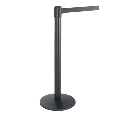 Belt barrier, plastic, belt extension 2000 mm, black, pack of 2.