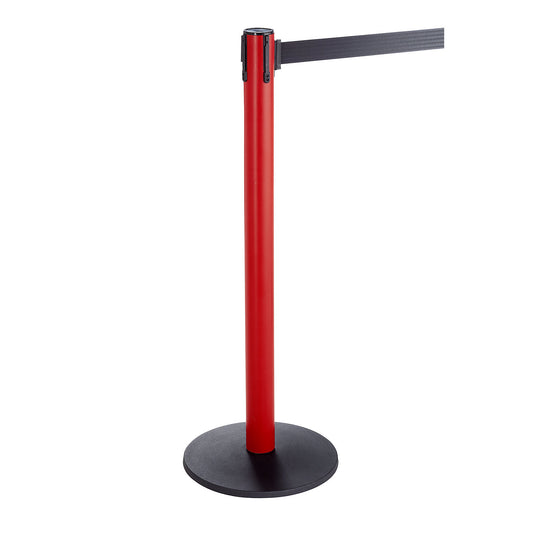Belt barrier, plastic, belt extension 2000 mm, red, pack of 2.