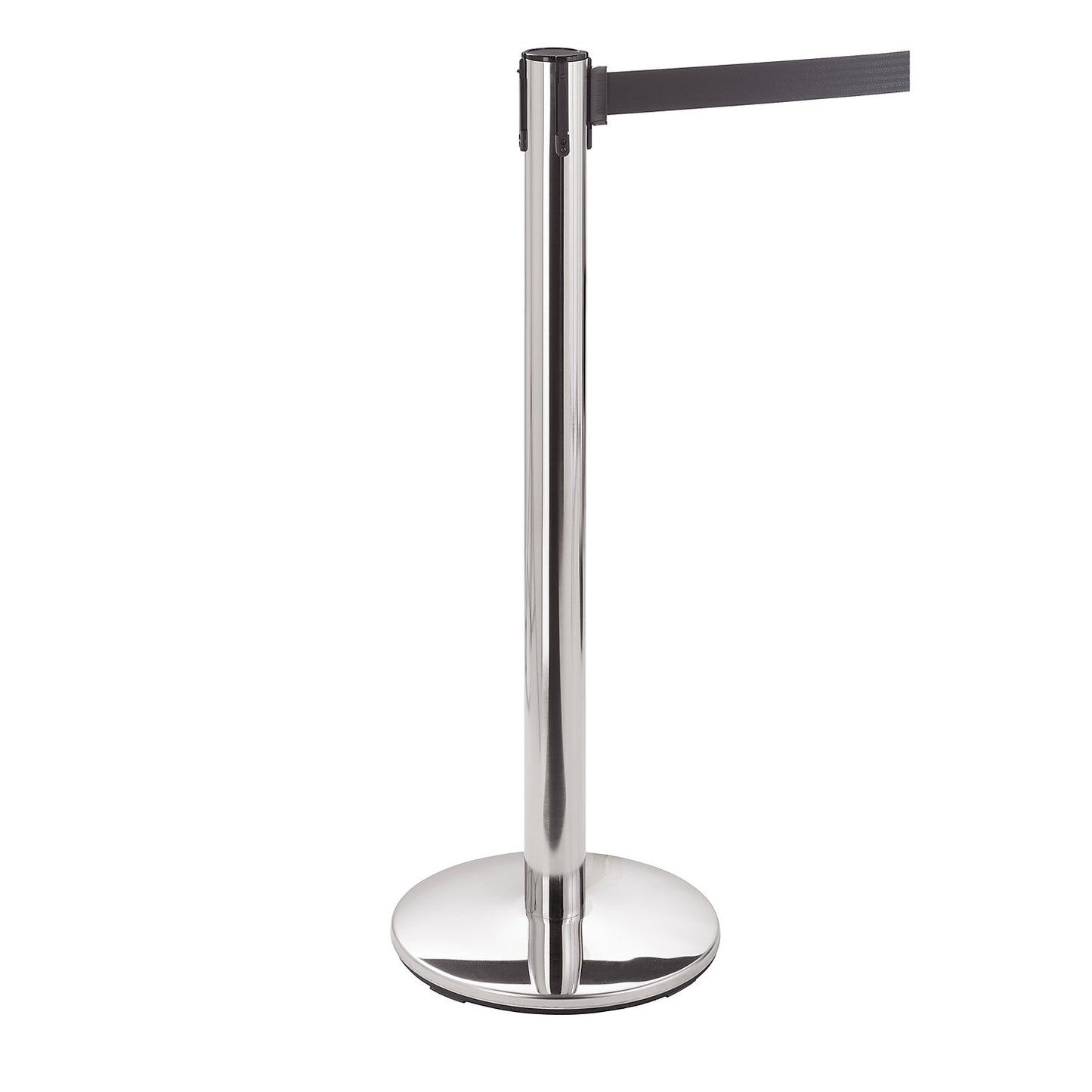 Belt barrier, steel, belt extension 2300 mm, chrome plated, pack of 2.