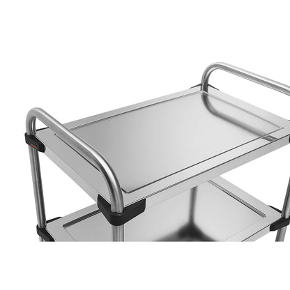 Shelf for 640-RL stainless steel serving trolley, made of glass, transparent.