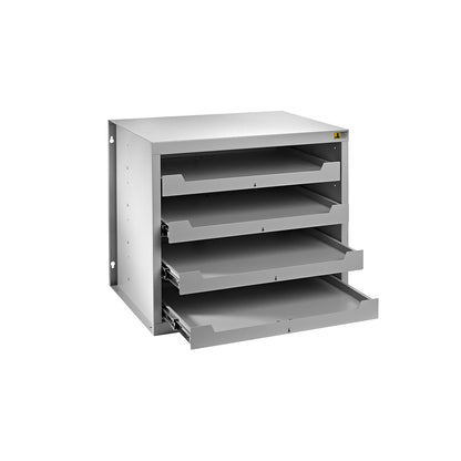 Depot for small parts case, light grey, HxWxD 470 x 505 x 375 mm.