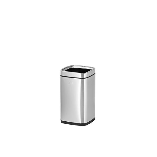 Waste paper bin with inner container, capacity 12 l, stainless steel.