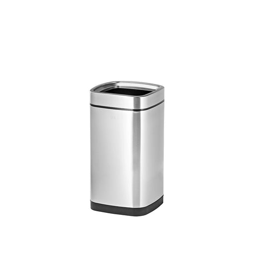 Waste paper bin with inner container, capacity 28 l, stainless steel.