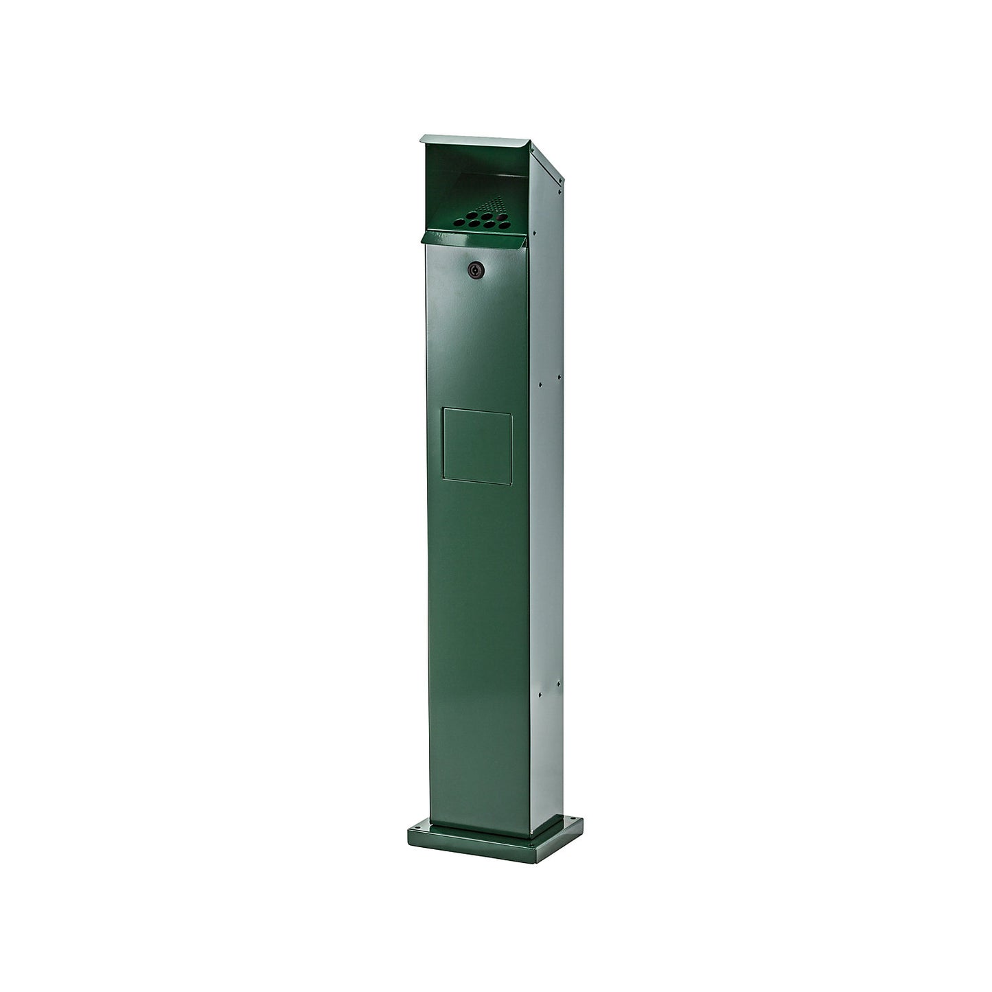 Combination column ashtray, capacity 5 l, WxHxD 180 x 1150 x 150 mm, moss green.