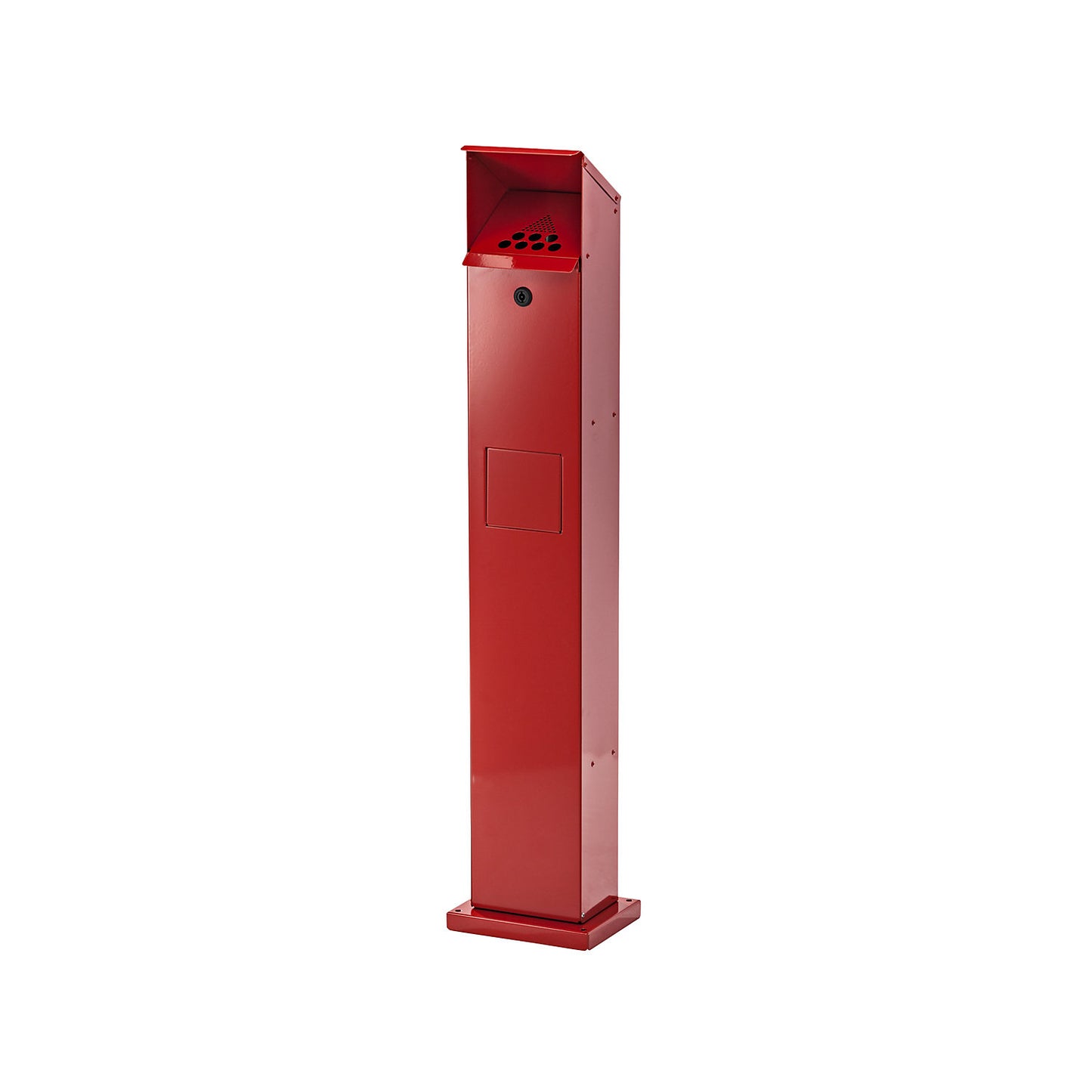 Combination column ashtray, capacity 5 l, WxHxD 180 x 1150 x 150 mm, flame red.