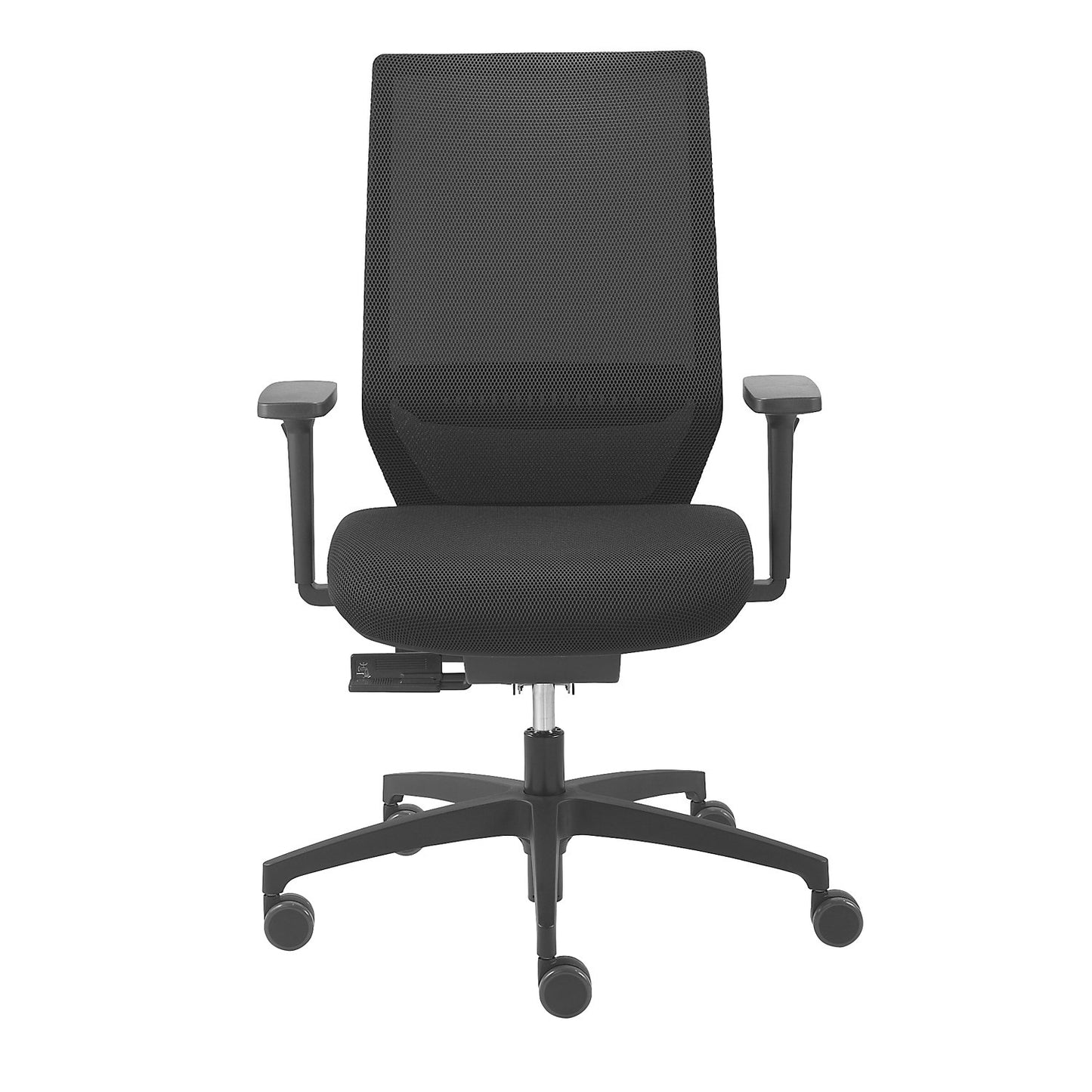 SHAPE ECONOMY2 office swivel chair, upholstered back rest, black, back rest height 610 mm.