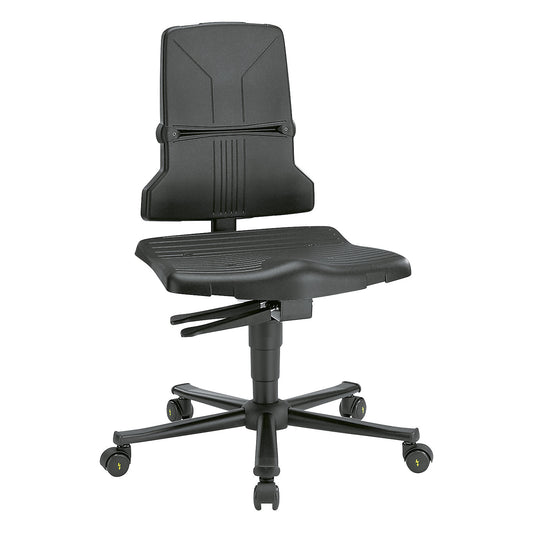 ESD SINTEC industrial swivel chair, with adjustable seat inclination, with castors.