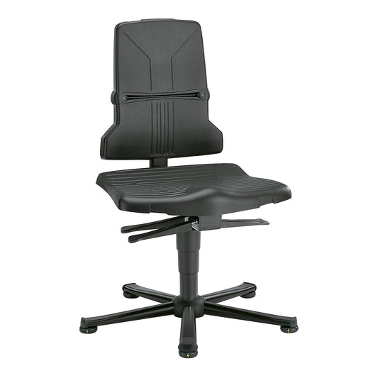 ESD SINTEC industrial swivel chair, with adjustable seat inclination, with floor glides.