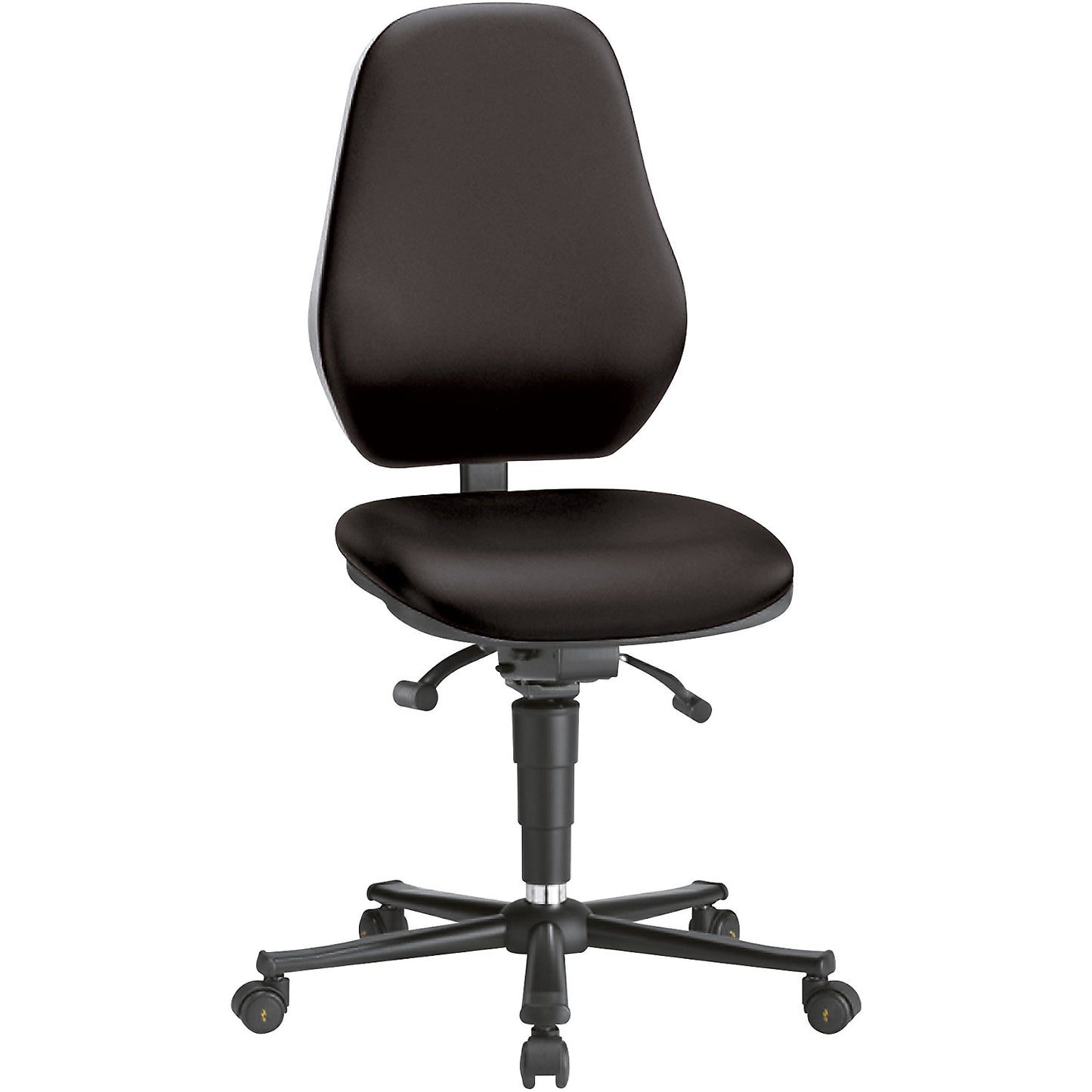 BASIC industrial swivel chair, ESD, vinyl, black cover.
